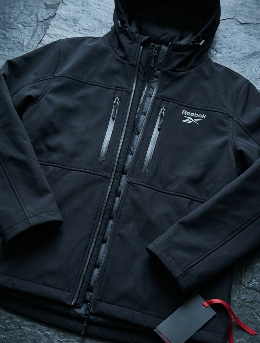 Reebok XL Black 3-in-1 Modular System Jacket Technical Shell Puffer Coat NEW